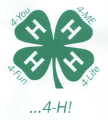 4-H clover surrounded by Fair theme