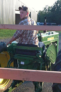 Dan on green tractor